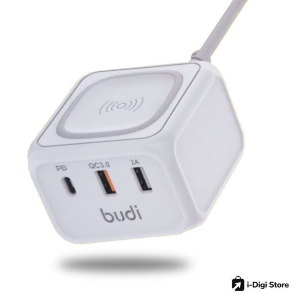 ⁦شاحن ب3 منافذ شحن سريع و شحن وايرليس⁩ - الصورة ⁦1⁩