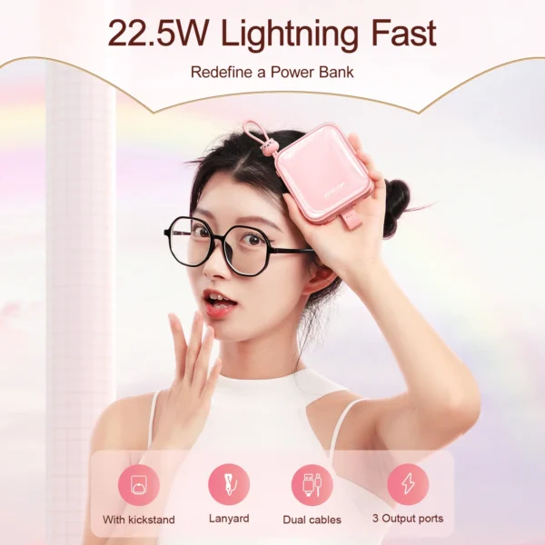 ⁦باوربانك 10 الف ملي امبير شحن سريع نسائي⁩ - الصورة ⁦5⁩