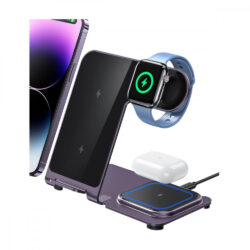 ستاند شحن ثلاثي وايرليس للهاتف و ساعة ابل وسماعات